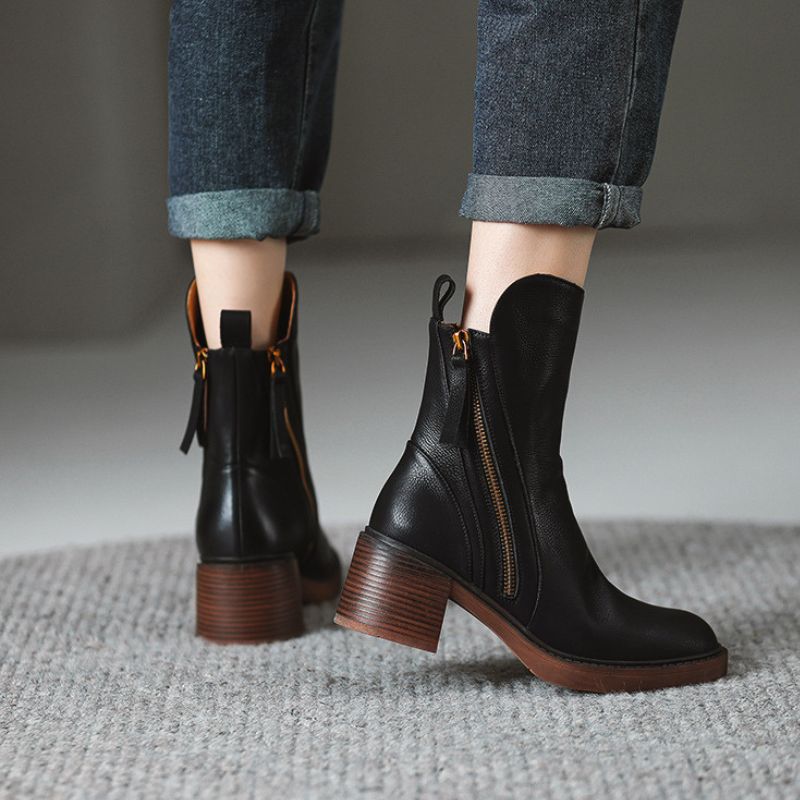 ELORA™ | Elegant Block Heel Boots