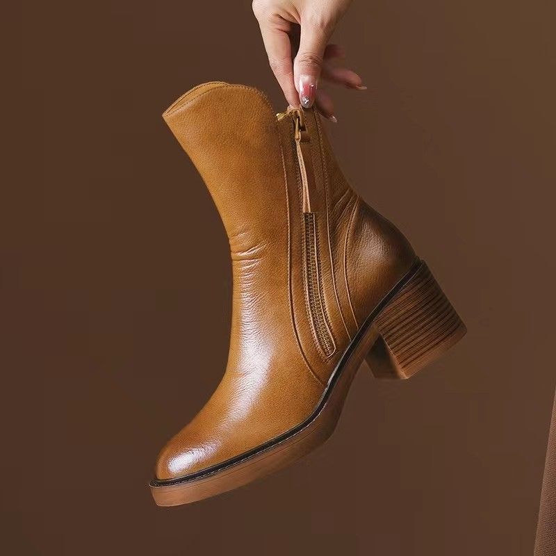 ELORA™ | Elegant Block Heel Boots