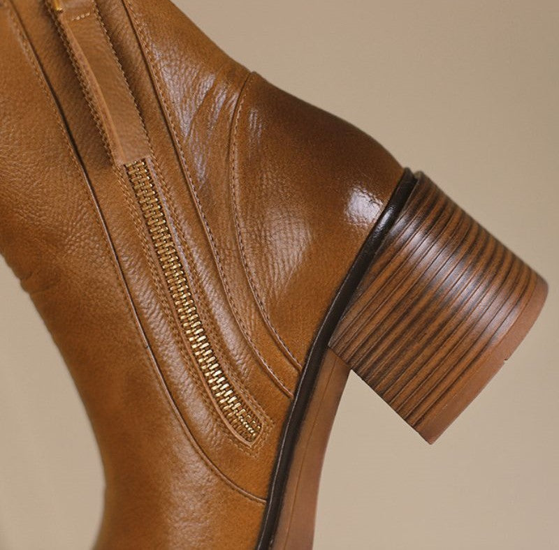 ELORA™ | Elegant Block Heel Boots