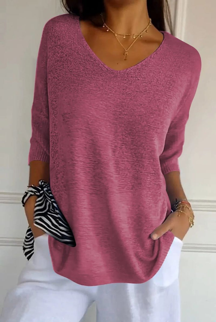 ARIELLE™ | V-Neck Knit Top