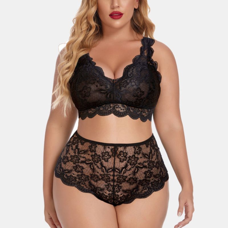 BEVERLY™ |  Plus size lace lingerie Set