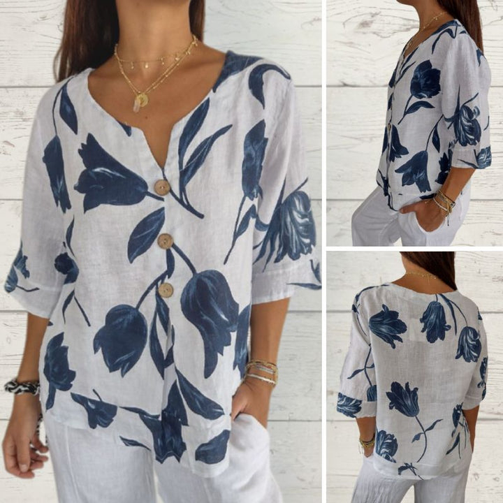 THESSA™ | Elegant floral blouse