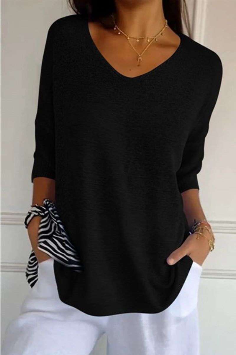 ARIELLE™ | V-Neck Knit Top