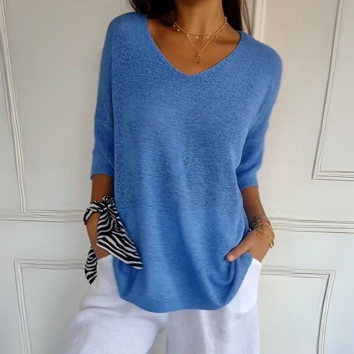 ARIELLE™ | V-Neck Knit Top