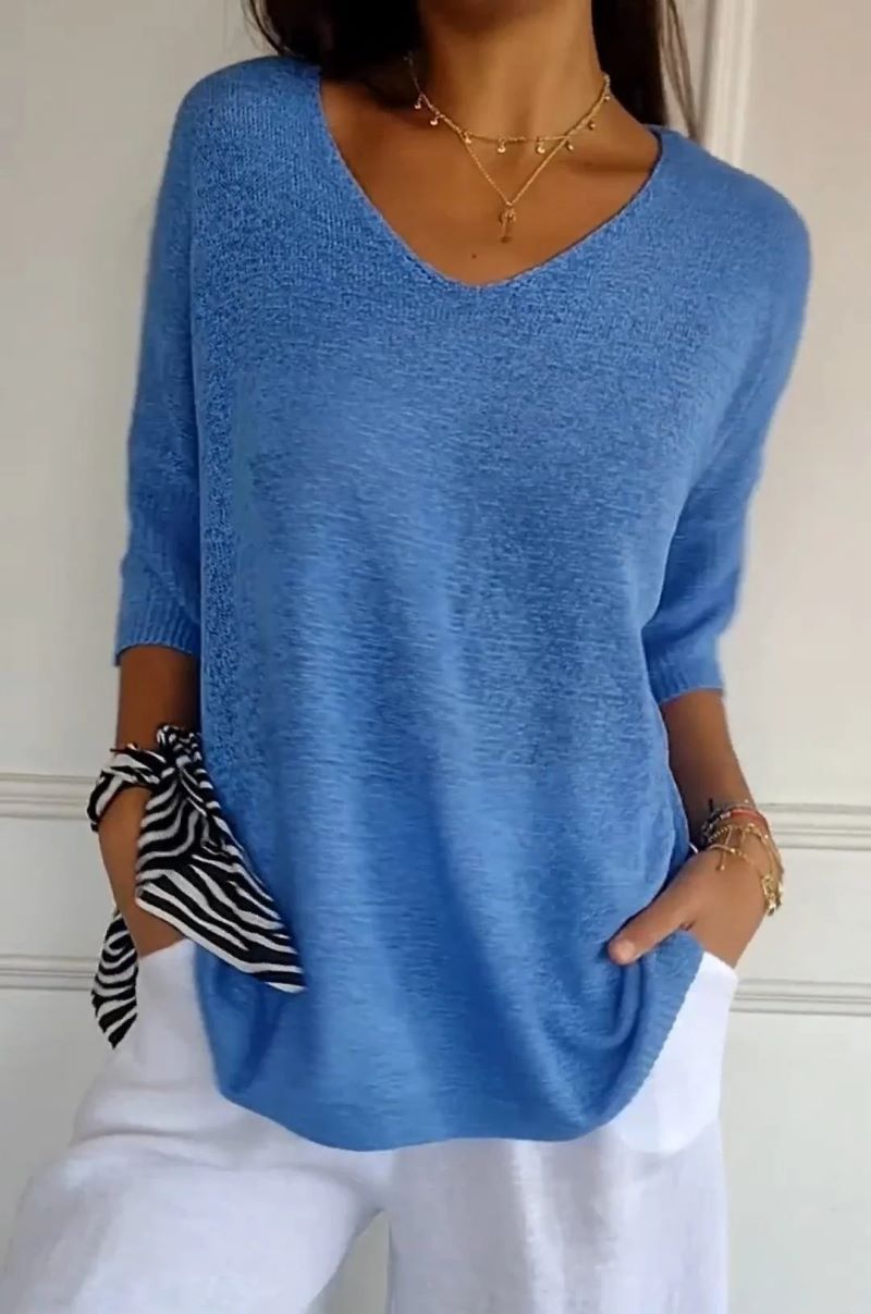 ARIELLE™ | V-Neck Knit Top