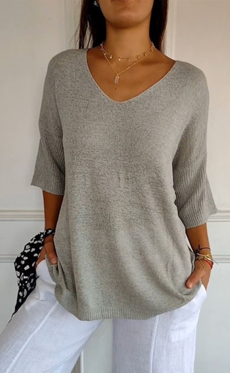 ARIELLE™ | V-Neck Knit Top