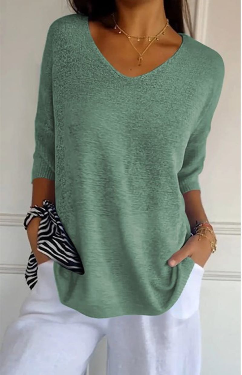 ARIELLE™ | V-Neck Knit Top