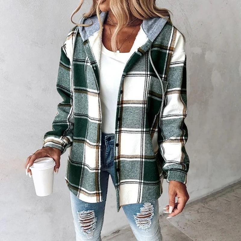 LAURA™ | Stylish Plaid Hoodie Jacket