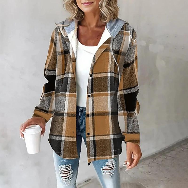 LAURA™ | Stylish Plaid Hoodie Jacket