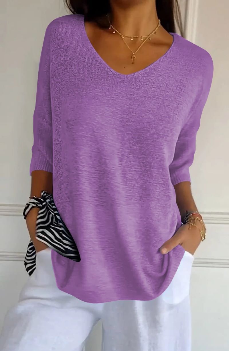 ARIELLE™ | V-Neck Knit Top