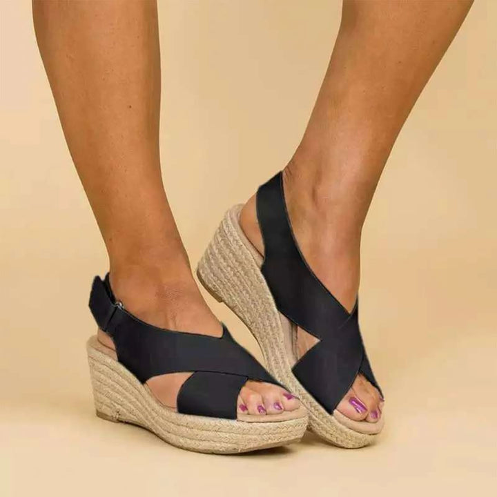 JANELLE™ | Cross-Strap Wedges