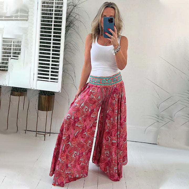 HARPER™ | Printed pants with elastic waist